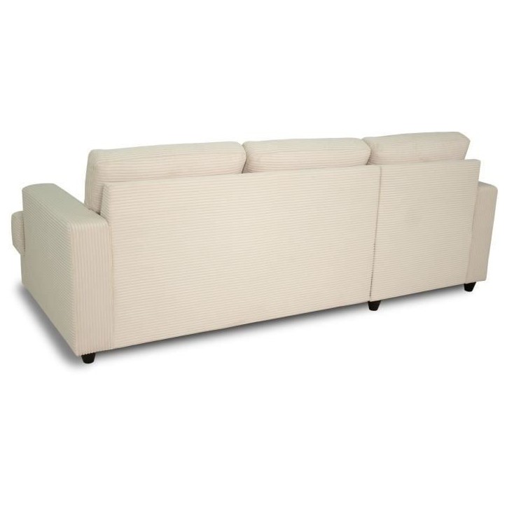 Canapé d'angle gauche 4 places - PAUL in cord - Tissu Beige - 216 x 141 x 79 cm - Fabriqué en Ukraine Canapé d'angle gauche 4 places - PAUL in cord - Tissu Beige - 216 x 141 x 79 cm - Fabriqué en Ukraine