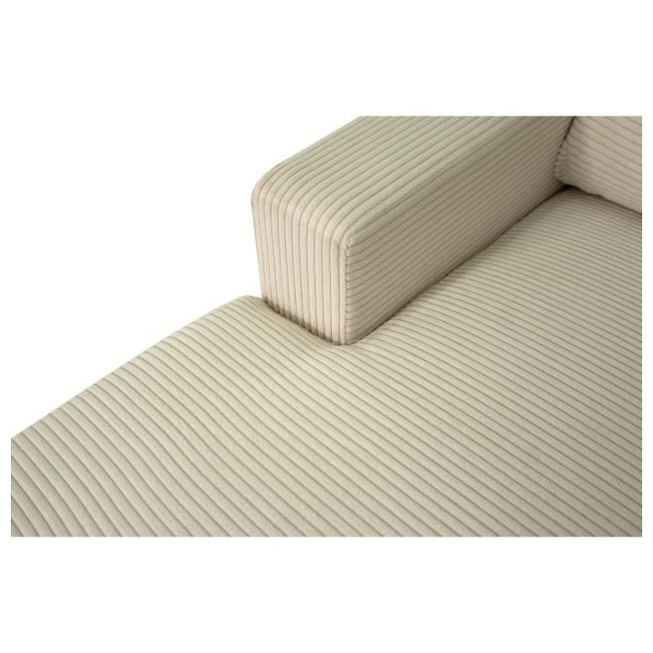 Canapé d'angle gauche 4 places - PAUL in cord - Tissu Beige - 216 x 141 x 79 cm - Fabriqué en Ukraine Canapé d'angle gauche 4 places - PAUL in cord - Tissu Beige - 216 x 141 x 79 cm - Fabriqué en Ukraine
