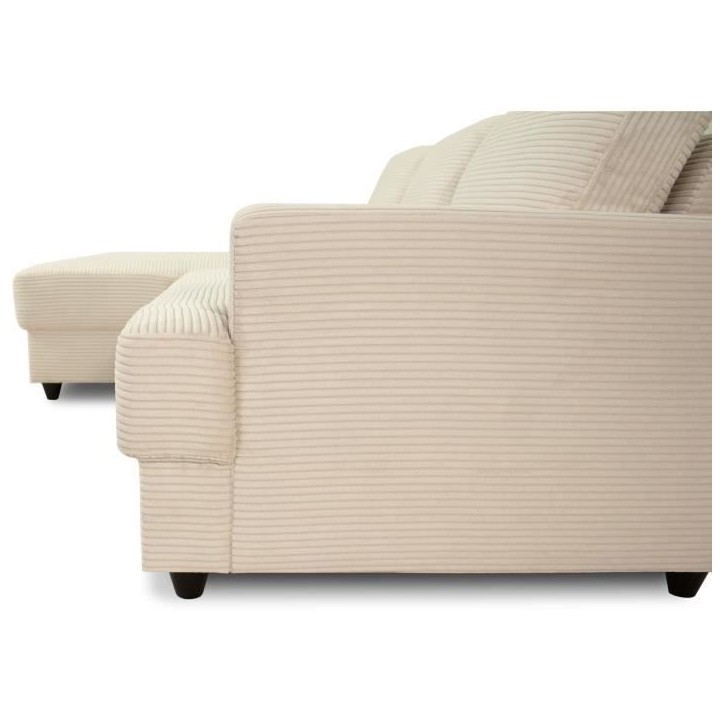 Canapé d'angle gauche 4 places - PAUL in cord - Tissu Beige - 216 x 141 x 79 cm - Fabriqué en Ukraine Canapé d'angle gauche 4 places - PAUL in cord - Tissu Beige - 216 x 141 x 79 cm - Fabriqué en Ukraine