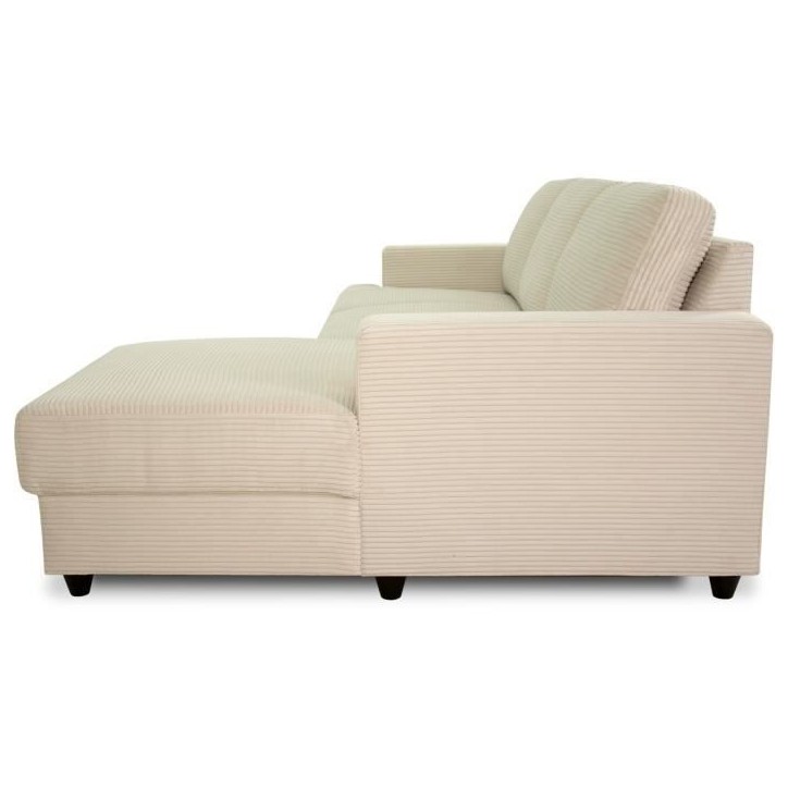 Canapé d'angle droit 4 places - PAUL in cord - Tissu Beige - 216 x 141 x 79 cm - Fabriqué en Ukraine Canapé d'angle droit 4 places - PAUL in cord - Tissu Beige - 216 x 141 x 79 cm - Fabriqué en Ukraine