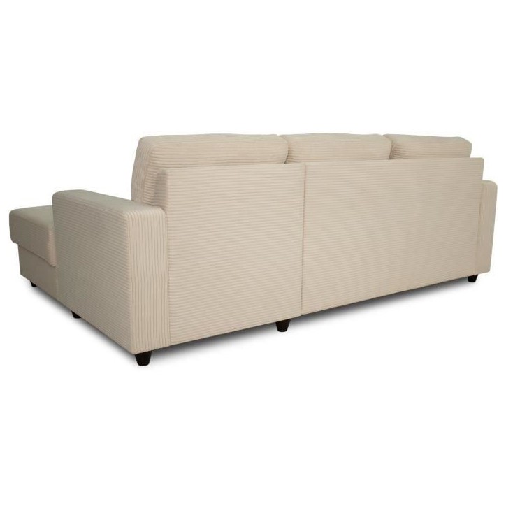 Canapé d'angle droit 4 places - PAUL in cord - Tissu Beige - 216 x 141 x 79 cm - Fabriqué en Ukraine Canapé d'angle droit 4 places - PAUL in cord - Tissu Beige - 216 x 141 x 79 cm - Fabriqué en Ukraine