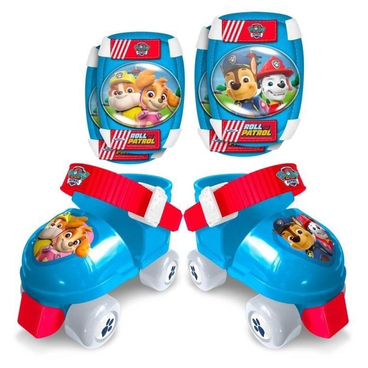 Set Patins a Roulettes et coudieres/genouilleres - ajustable du 23 au 27 - PAT PATROUILLE - PA450035 Set Patins a Roulettes et coudieres/genouilleres - ajustable du 23 au 27 - PAT PATROUILLE - PA450035