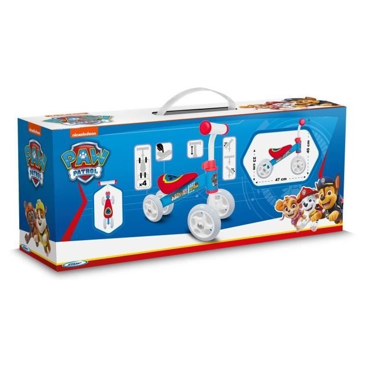 Porteur draisienne 4 roues - PAW PATROL - PAT PATROUILLE - Ma premiére Draisienne Baby Walker - Bleu et Rouge Porteur draisienne 4 roues - PAW PATROL - PAT PATROUILLE - Ma premiére Draisienne Baby Walker - Bleu et Rouge