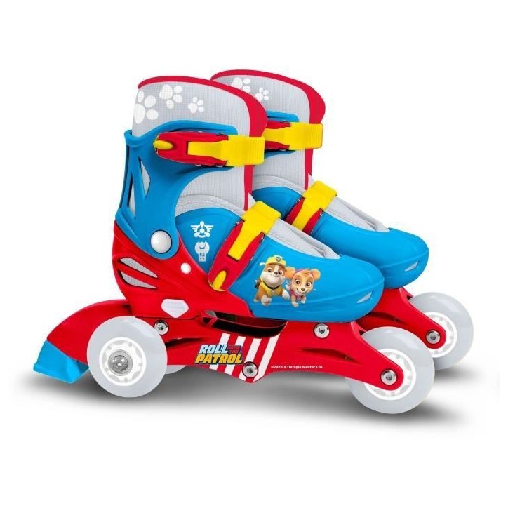 Patins en Ligne two in one - PAW PATROL - PAT PATROUILLE - 3 Roues - Tri skate et Roller in lin - Ajustable taille 27-30 Patins en Ligne two in one - PAW PATROL - PAT PATROUILLE - 3 Roues - Tri skate et Roller in lin - Ajustable taille 27-30