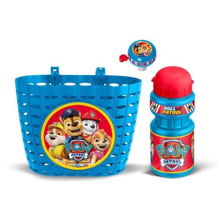 Set ludique comprenant une Corbeille + un bidon + une sonnette - PAW PATROL - PAT PATROUILLE