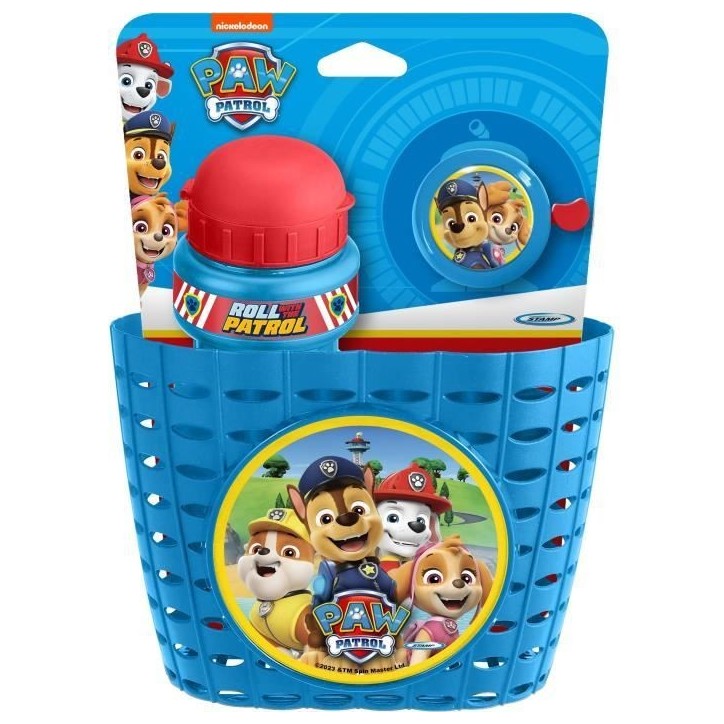 Set ludique comprenant une Corbeille + un bidon + une sonnette - PAW PATROL - PAT PATROUILLE