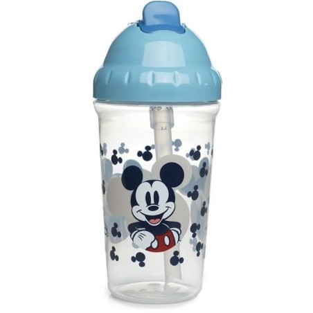 Tasse a paille - THERMOBABY - 295 ml - Anti-fuites - Clip - Mickey Cool