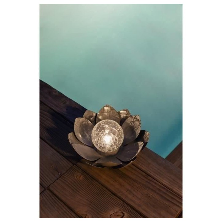 Nénuphar solaire - GALIX - 25 cm - 7 Lumens - 8 heures d'éclairage - Interrupteur on/off Nénuphar solaire - GALIX - 25 cm - 7 Lumens - 8 heures d'éclairage - Interrupteur on/off