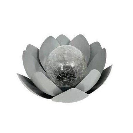 Nénuphar solaire - GALIX - 25 cm - 7 Lumens - 8 heures d'éclairage - Interrupteur on/off