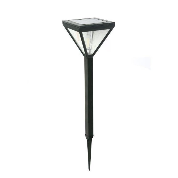 Lanterne solaire inox verre perlé 25 lumens blanc chaud - GALIX Lanterne solaire inox verre perlé 25 lumens blanc chaud - GALIX