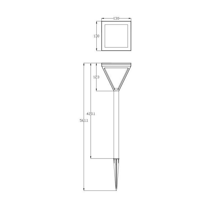 Lanterne solaire inox verre perlé 25 lumens blanc chaud - GALIX Lanterne solaire inox verre perlé 25 lumens blanc chaud - GALIX