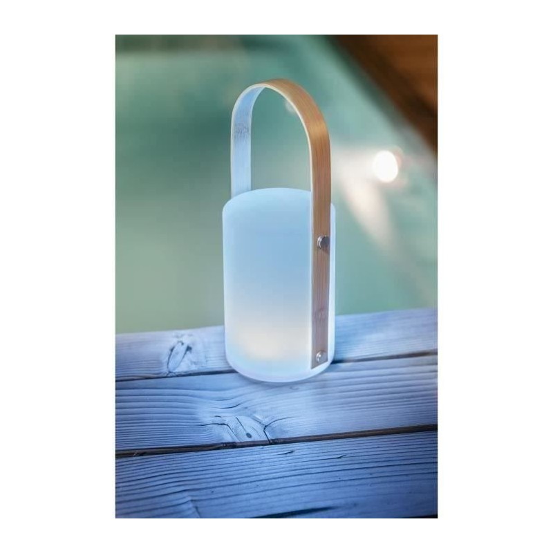 Lanterne portative rechargeable USB - GALIX - Bambou/Plastique - 4 LED