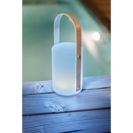 Lanterne portative rechargeable USB - GALIX - Bambou/Plastique - 4 LED