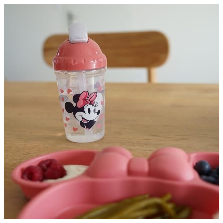 Tasse a paille - THERMOBABY - 295 ml - Anti-fuites - Clip - Minnie Tasse a paille - THERMOBABY - 295 ml - Anti-fuites - Clip - Minnie