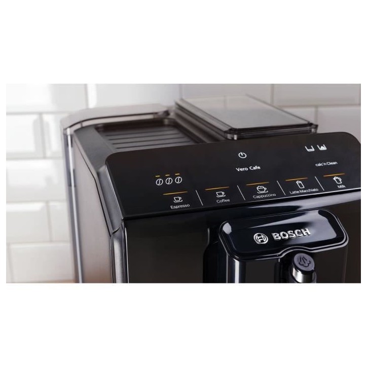 Machine a café broyeur expresso Verocup - BOSCH - TIE20119 Serie 2 - 1300 W - 250 g de grains - 1,4 L - Noir