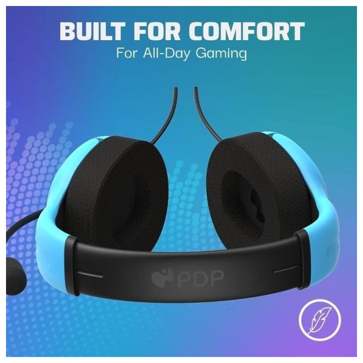 Casque Filaire - Airlite - Neptune Blue - Compatible PS4/PS5 - Microphone Boom - Arceau Circum-aural Casque Filaire - Airlite - Neptune Blue - Compatible PS4/PS5 - Microphone Boom - Arceau Circum-aural