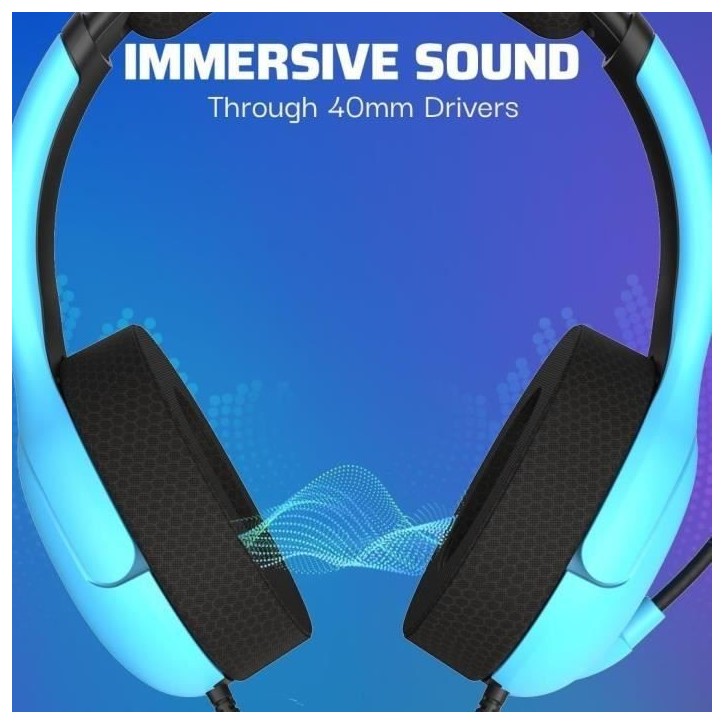 Casque Filaire - Airlite - Neptune Blue - Compatible PS4/PS5 - Microphone Boom - Arceau Circum-aural Casque Filaire - Airlite - Neptune Blue - Compatible PS4/PS5 - Microphone Boom - Arceau Circum-aural