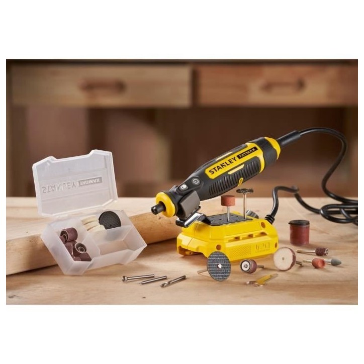 Outil rotatif sans fil - Stanley Fatmax - SFMCE030B-XJ - 18V - 6700/34000 trs/min - Sans batterie Outil rotatif sans fil - Stanley Fatmax - SFMCE030B-XJ - 18V - 6700/34000 trs/min - Sans batterie