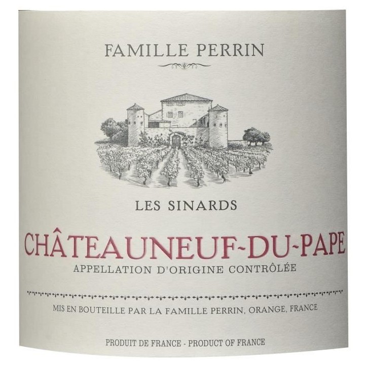 Famille Perrin Les Sinards Châteauneuf du Pape - Vin rouge des Côtes du Rhône 2022 Famille Perrin Les Sinards Châteauneuf du Pape - Vin rouge des Côtes du Rhône 2022