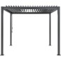 Pergola bioclimatique GAYA - Structure en aluminium et en acier - 290x290xH240 cm - Gris