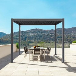 Pergola bioclimatique GAYA - Structure en aluminium et en acier - 290x