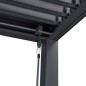 Pergola bioclimatique GAYA - Structure en aluminium et en acier - 290x290xH240 cm - Gris