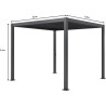Pergola bioclimatique GAYA - Structure en aluminium et en acier - 290x