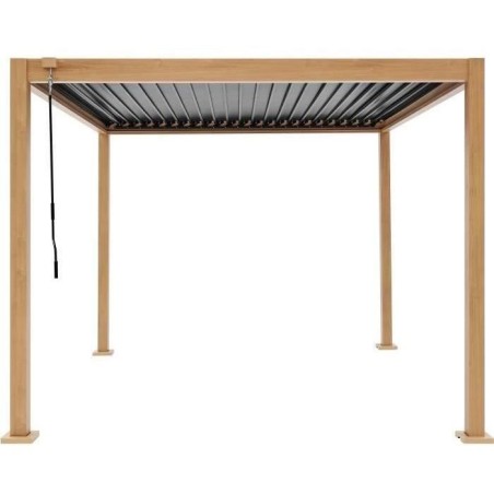 Pergola bioclimatique GAYA - Structure en aluminium et en acier - l300