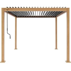 Pergola bioclimatique GAYA - Structure en aluminium et en acier - l300