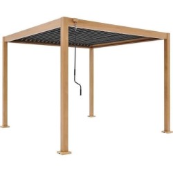 Pergola bioclimatique GAYA - Structure en aluminium et en acier - l300