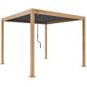 Pergola bioclimatique GAYA - Structure en aluminium et en acier - l300