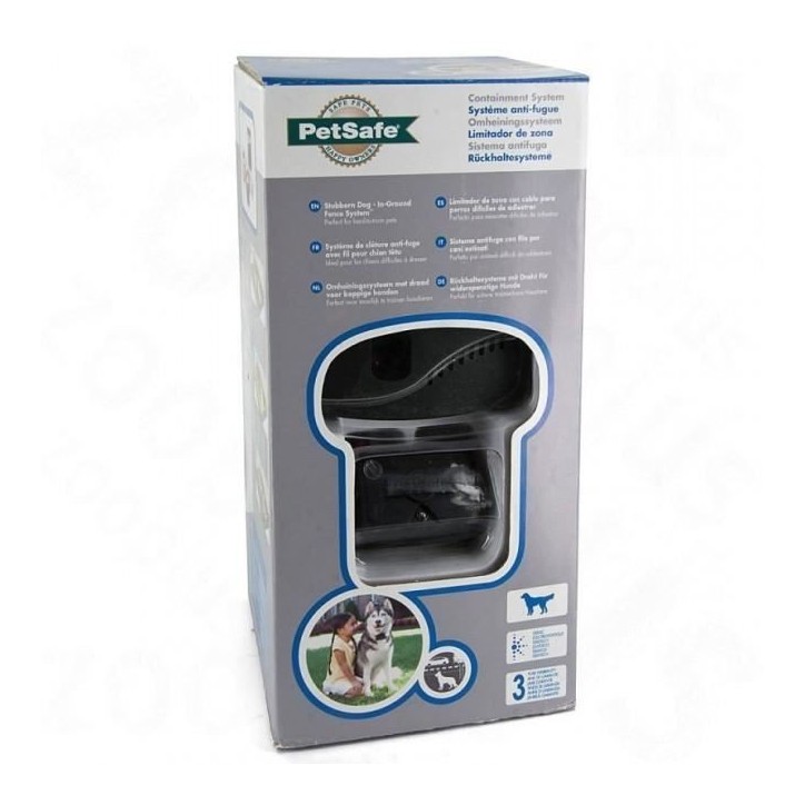 PetSafe - Systeme de Clôture Anti-Fugue pour Chien avec 150 metres de fil - 5 niveaux réglables de stimulation statique