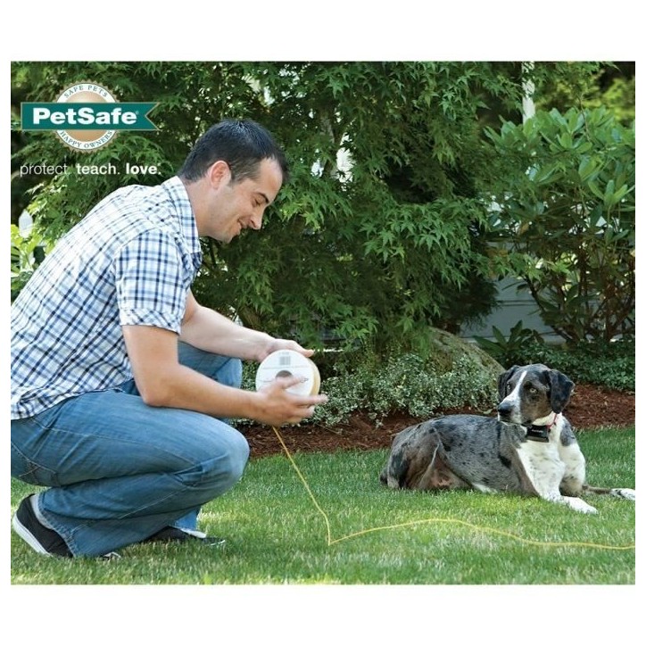 PetSafe - Systeme de Clôture Anti-Fugue pour Chien avec 150 metres de fil - 5 niveaux réglables de stimulation statique