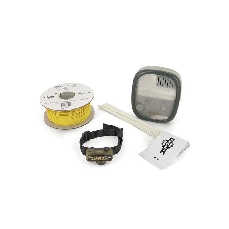PetSafe - Clôture Anti-Fugue Deluxe avec Collier spécial Chat - Éta