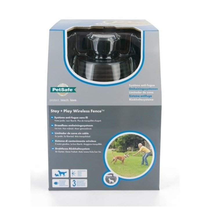 PetSafe - Clôture Anti-fugue Sans Fil Portable et électrique pour Chien Stay & Play avec Collier Anti-Fugue, Rechargeable,Port PetSafe - Clôture Anti-fugue Sans Fil Portable et électrique pour Chien Stay & Play avec Collier Anti-Fugue, Rechargeable,Port