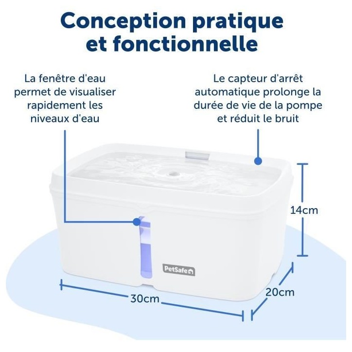 Fontaine a eau - PETSAFE - VIVA - 4,1 L - Blanc Fontaine a eau - PETSAFE - VIVA - 4,1 L - Blanc
