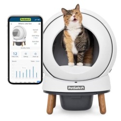 Litiere autonettoyante - PETSAFE - SMART SPIN - Connecté - Blanc