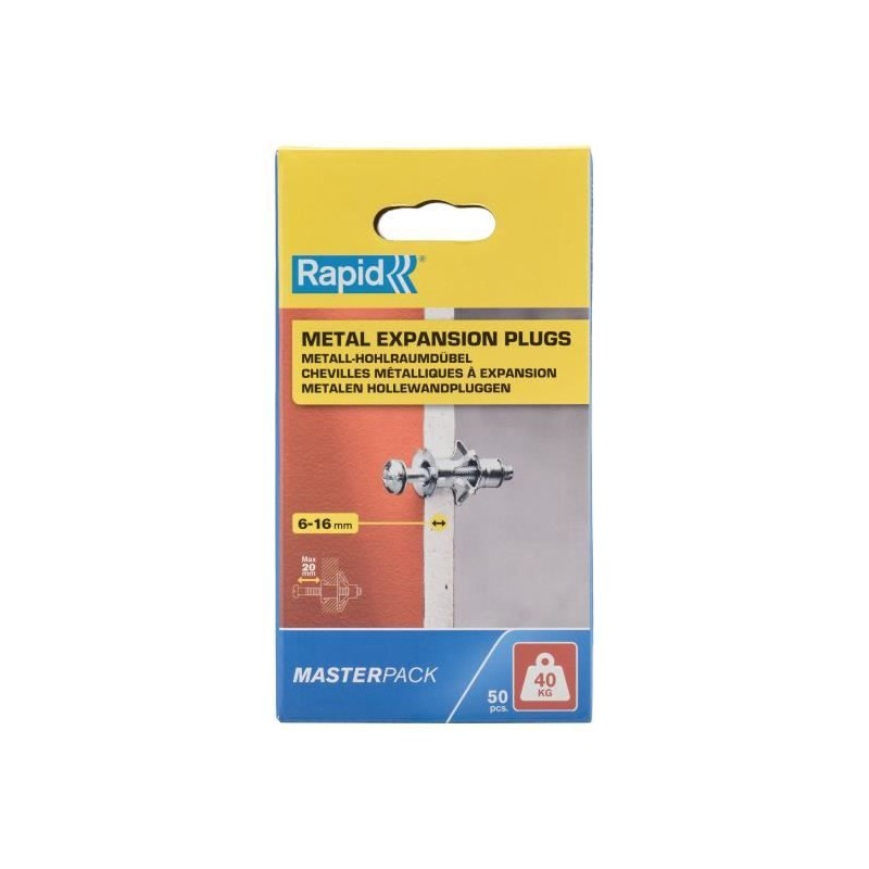 Chevilles a expansion métal pour cloison plâtre - RAPID - Ø11 - 6-1 Chevilles a expansion métal pour cloison plâtre - RAPID - Ø11 - 6-1