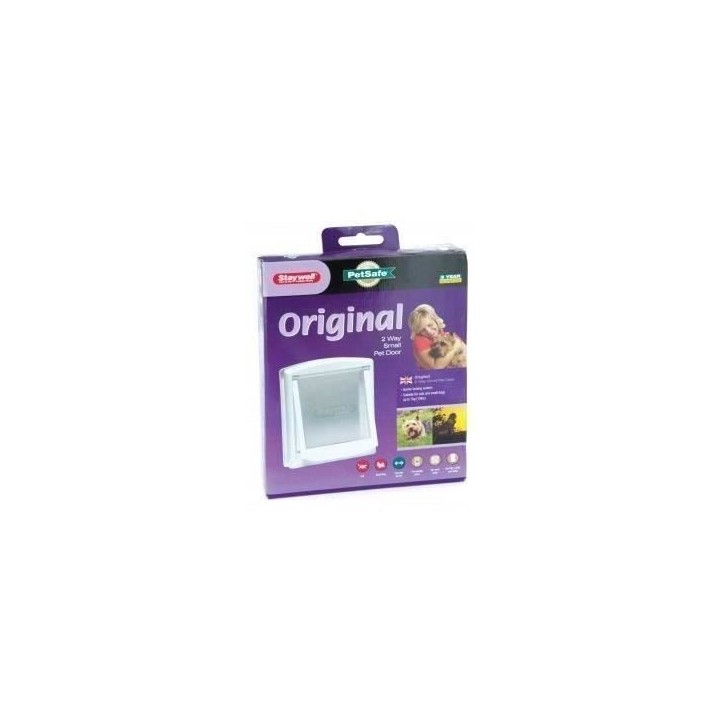 PetSafe Porte a 2 Voies pour Chiens 715 Petit Blanc Chatiere pour Chiens 411395