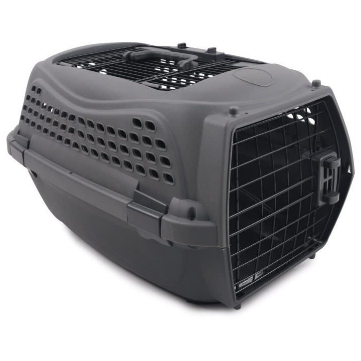 Caisse de transport pour chat M.PETS ECO GIRO - Cage en plastique - Taille S - Gris Caisse de transport pour chat M.PETS ECO GIRO - Cage en plastique - Taille S - Gris