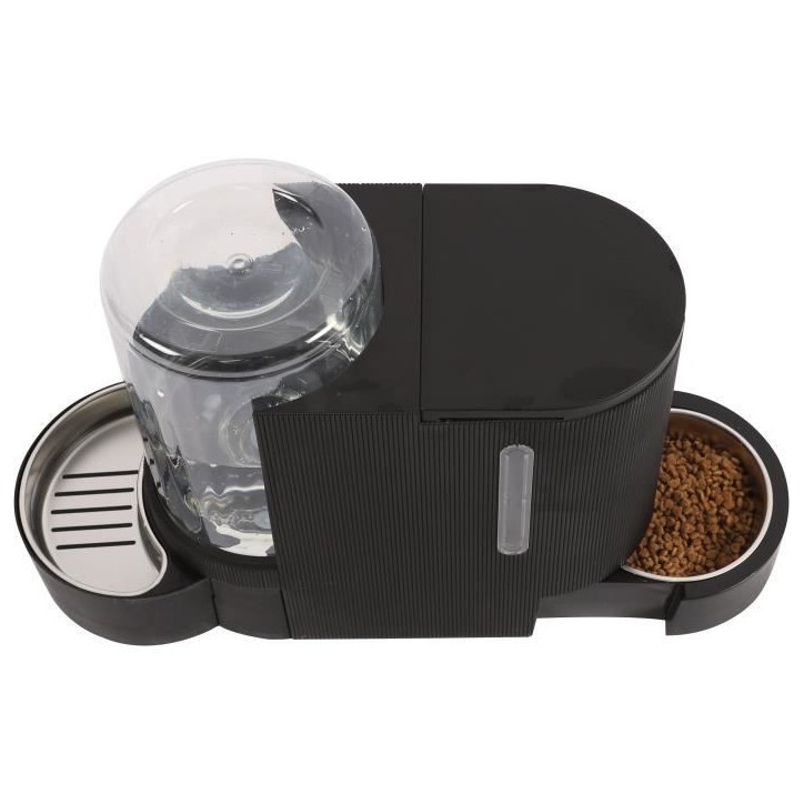 Distributeur de croquettes et d'eau M.PETS DUPLO 1,3kg/3L - 40x16.2x29.1 cm - Noir Distributeur de croquettes et d'eau M.PETS DUPLO 1,3kg/3L - 40x16.2x29.1 cm - Noir