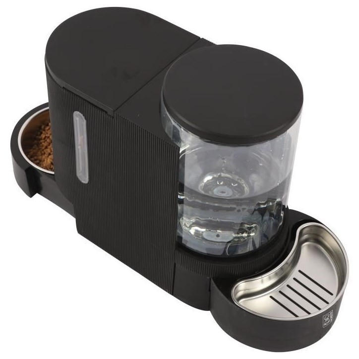 Distributeur de croquettes et d'eau M.PETS DUPLO 1,3kg/3L - 40x16.2x29.1 cm - Noir Distributeur de croquettes et d'eau M.PETS DUPLO 1,3kg/3L - 40x16.2x29.1 cm - Noir