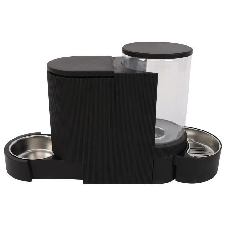 Distributeur de croquettes et d'eau M.PETS DUPLO 1,3kg/3L - 40x16.2x29.1 cm - Noir Distributeur de croquettes et d'eau M.PETS DUPLO 1,3kg/3L - 40x16.2x29.1 cm - Noir