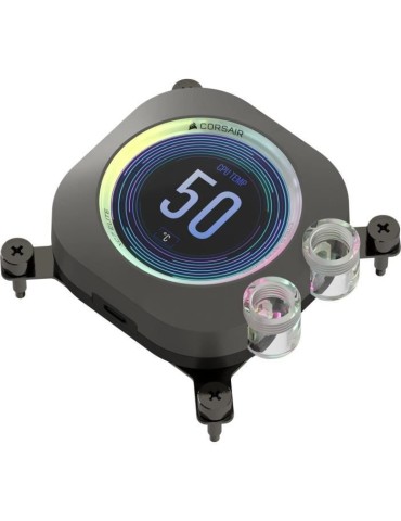 Water Cooling - CORSAIR - iCUE XC7 RGB ELITE LCD pour socket Intel 1700 et AMD AM4/AM5 - Noir