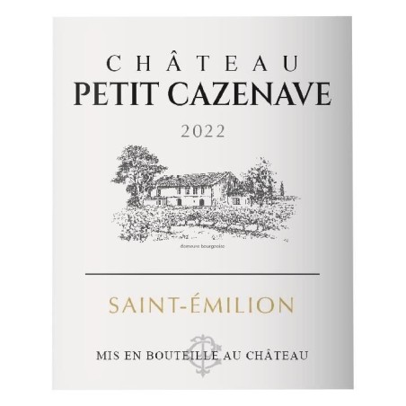 Château Petit Cazenave 2022 Saint-Emilion - Vin rouge de Bordeaux