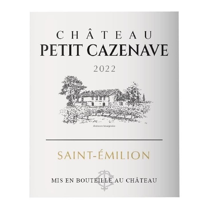 Château Petit Cazenave 2022 Saint-Emilion - Vin rouge de Bordeaux