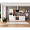 Cuisine complete PREGO - L 263 cm - Décor Blanc et Chene - Plan de tr