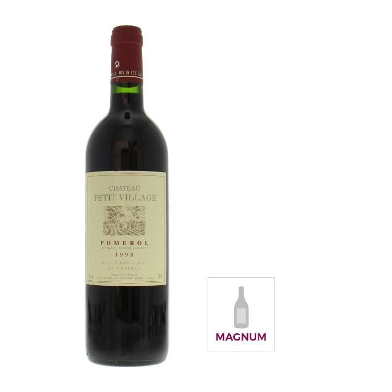 Magnum Château Petit Village 1998 Pomerol - Vin rouge de Bordeaux Magnum Château Petit Village 1998 Pomerol - Vin rouge de Bordeaux