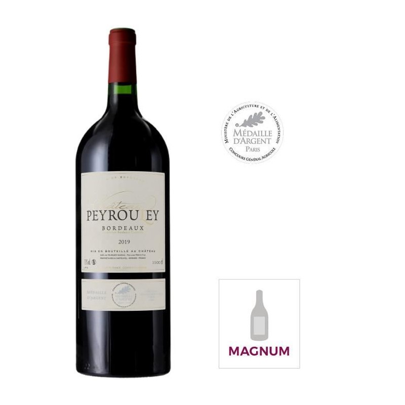 Magnum Château Peyrouley Bordeaux - Vin rouge de Bordeaux 2022 Magnum Château Peyrouley Bordeaux - Vin rouge de Bordeaux 2022