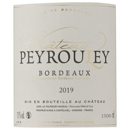 Magnum Château Peyrouley Bordeaux - Vin rouge de Bordeaux 2022